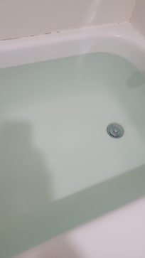 Stopped up tub from running shower water.