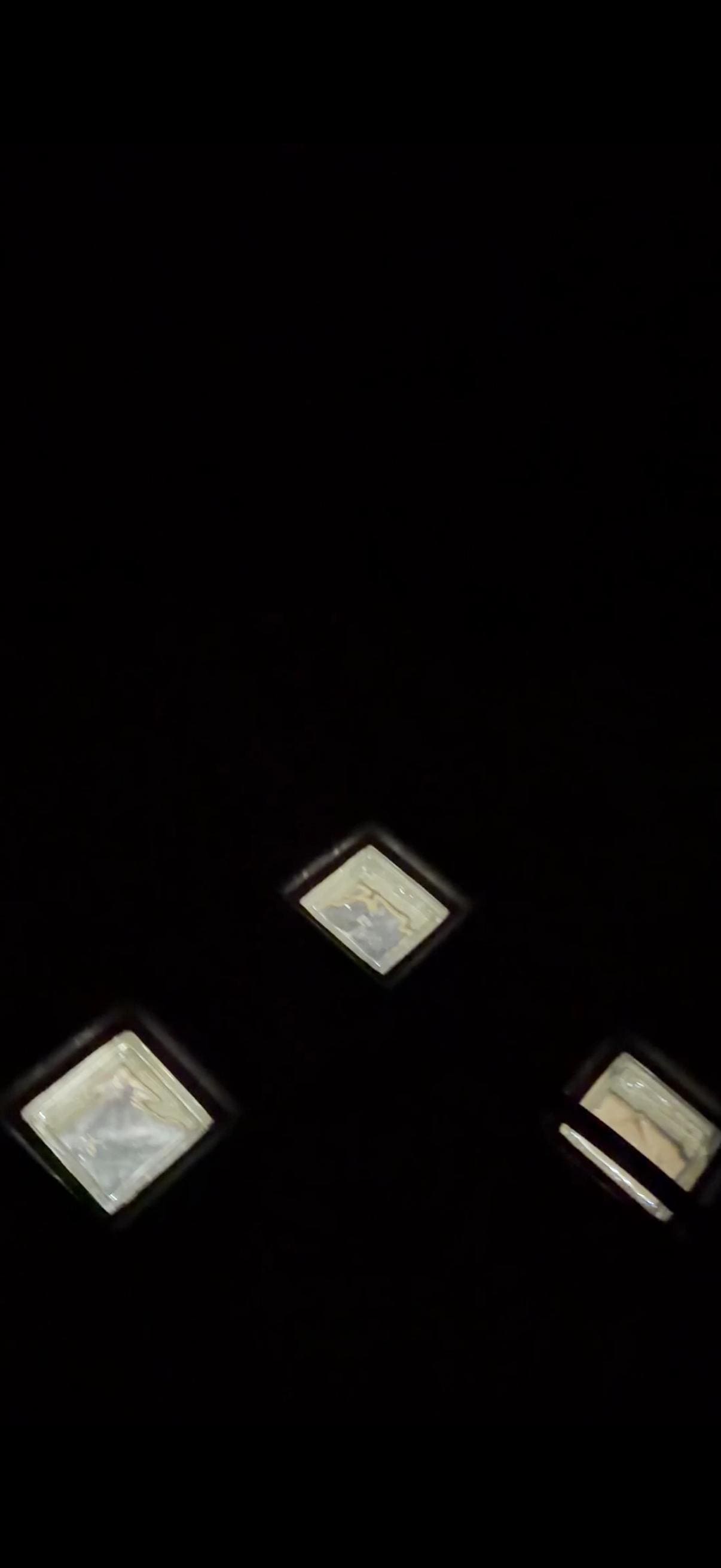 Illuminated tiles from LED's outside