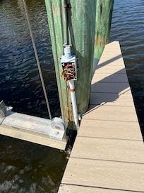 Open outlets on the boat dock