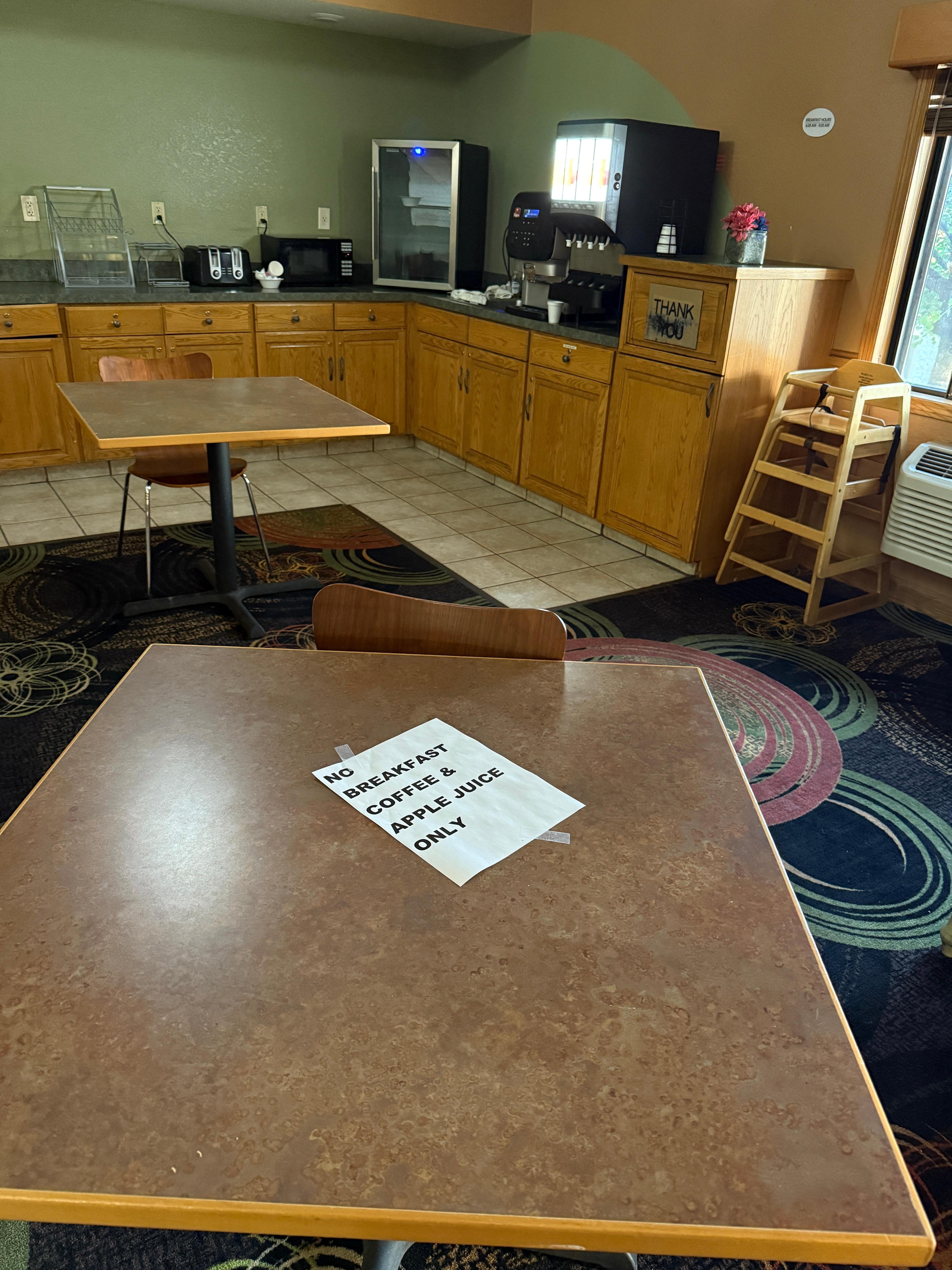 Instead of breakfast a get a sign… 