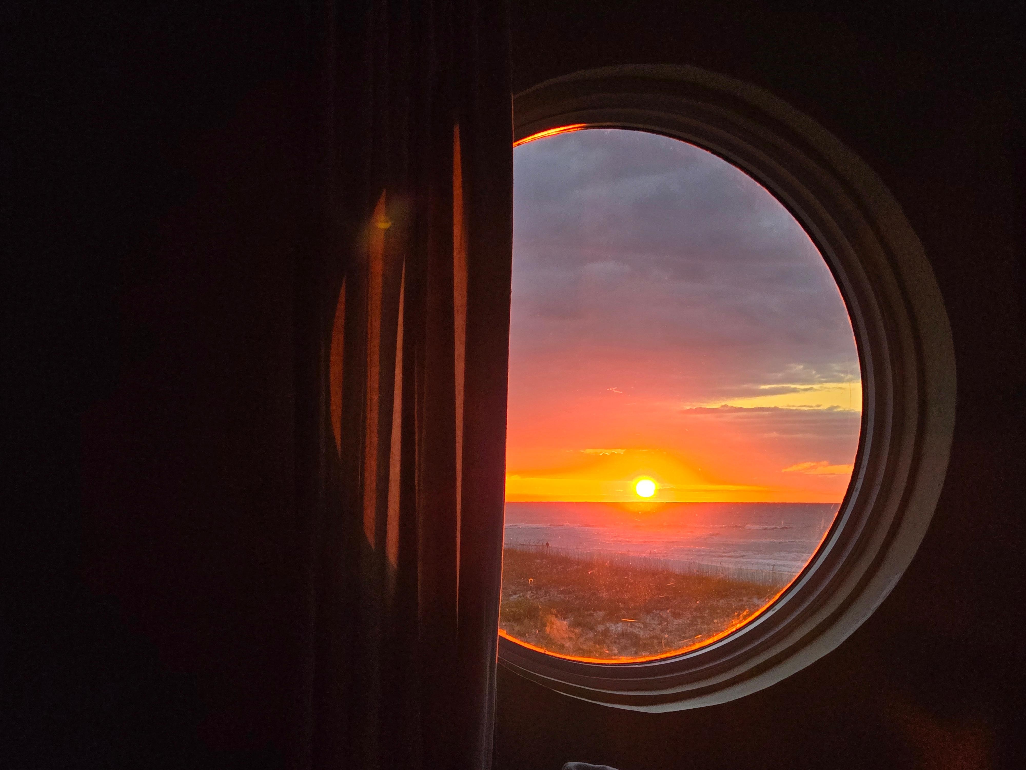 Sunrise from the master bedroom window.