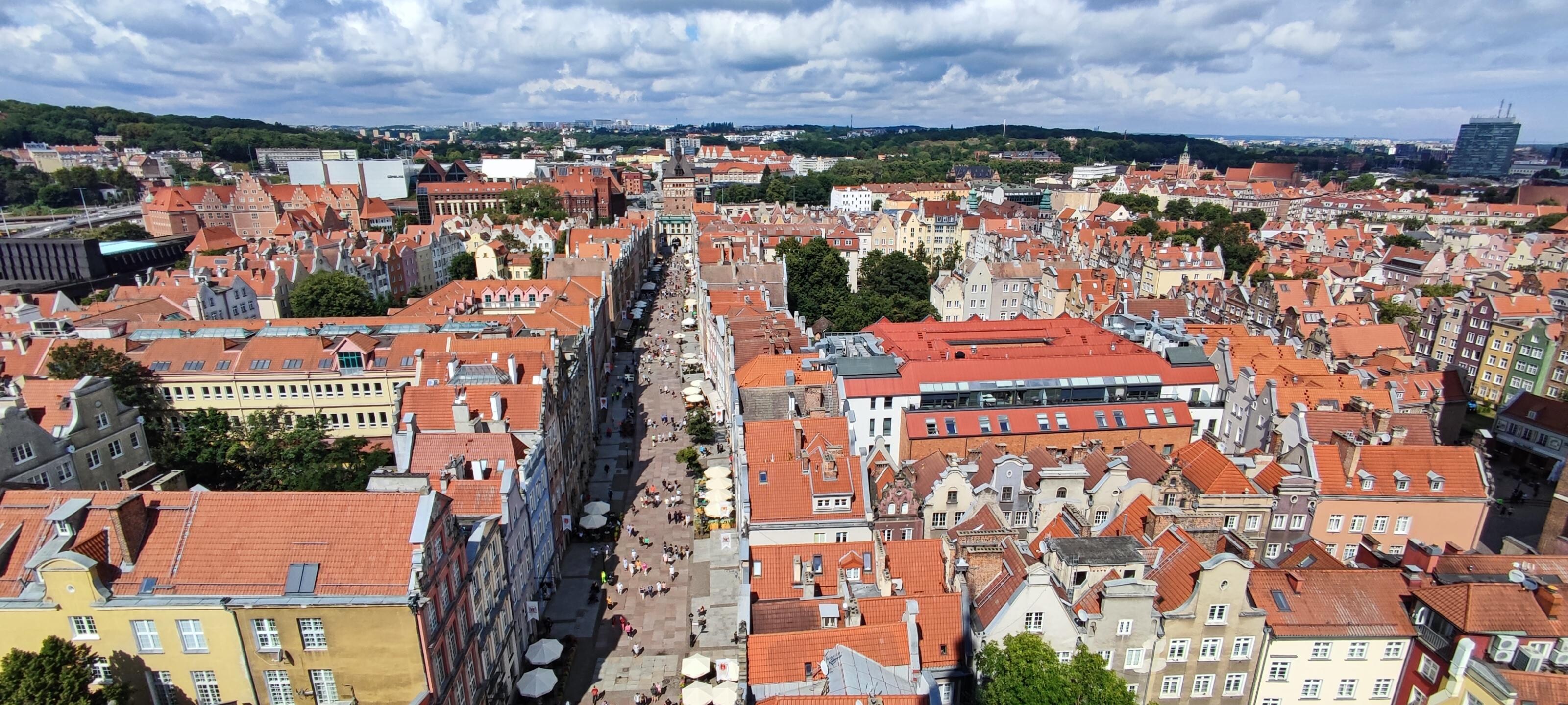 View from City Hall Tower with Hotel.