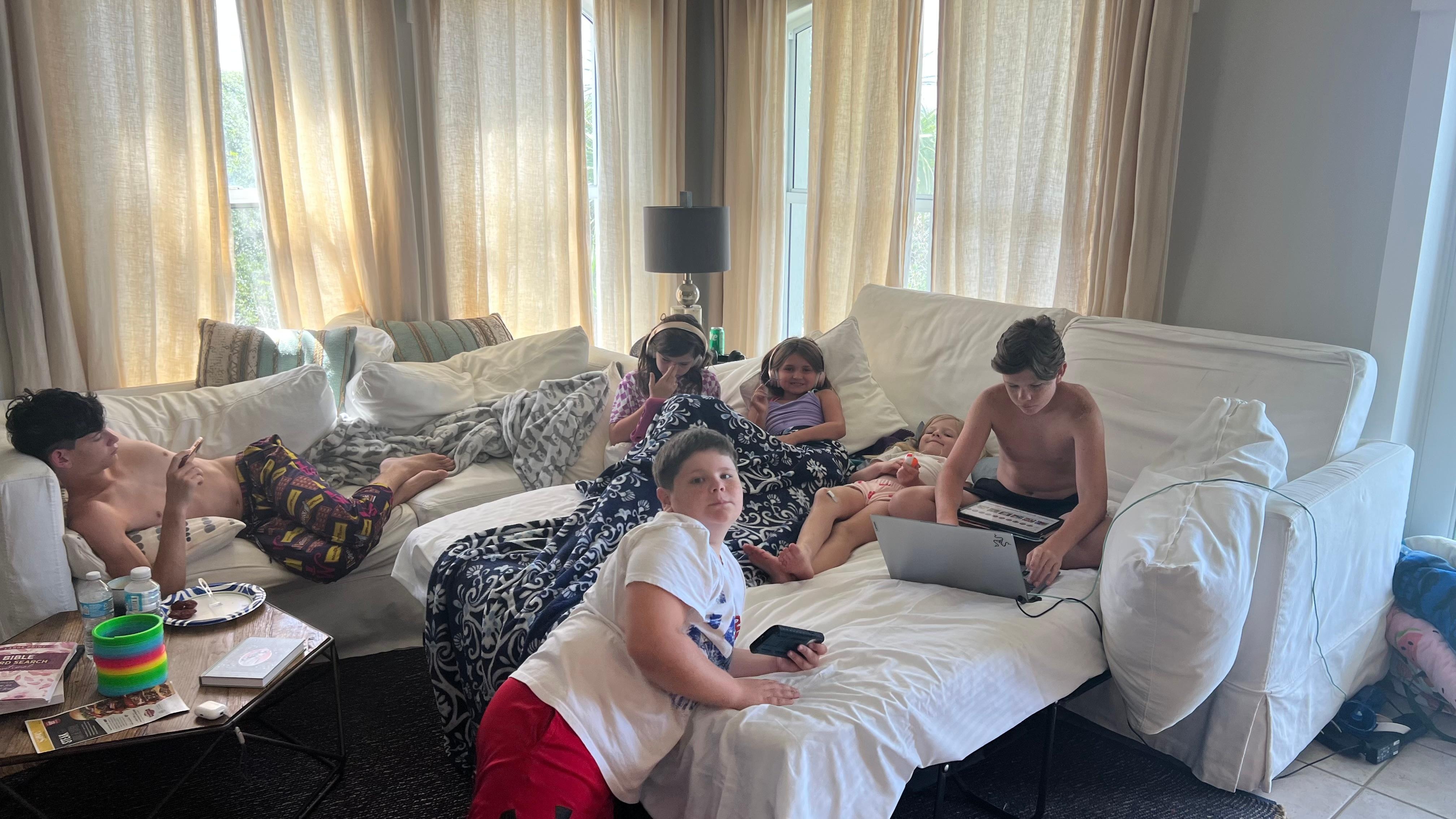 Grands and great grand enjoying being with cousins 