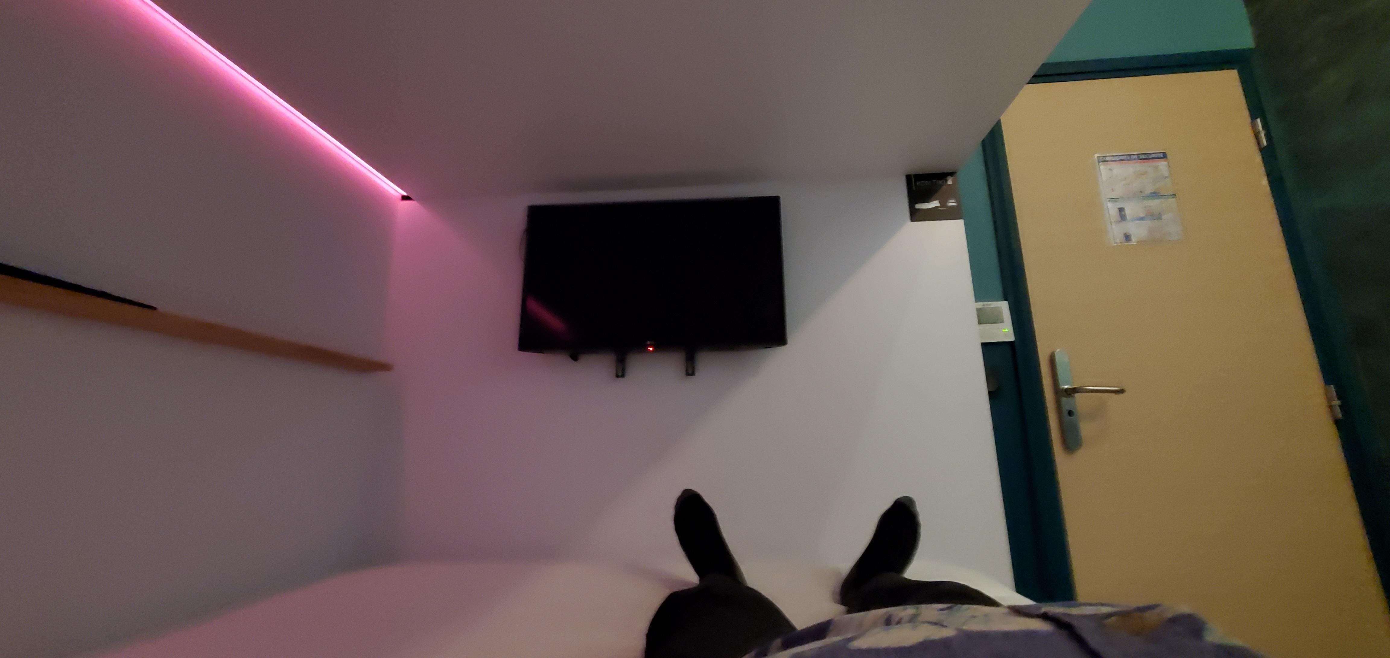 The rooms are compact, but can accommodate two plus some well-organized luggage.