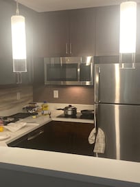 Full kitchen. You can prepare your own meals