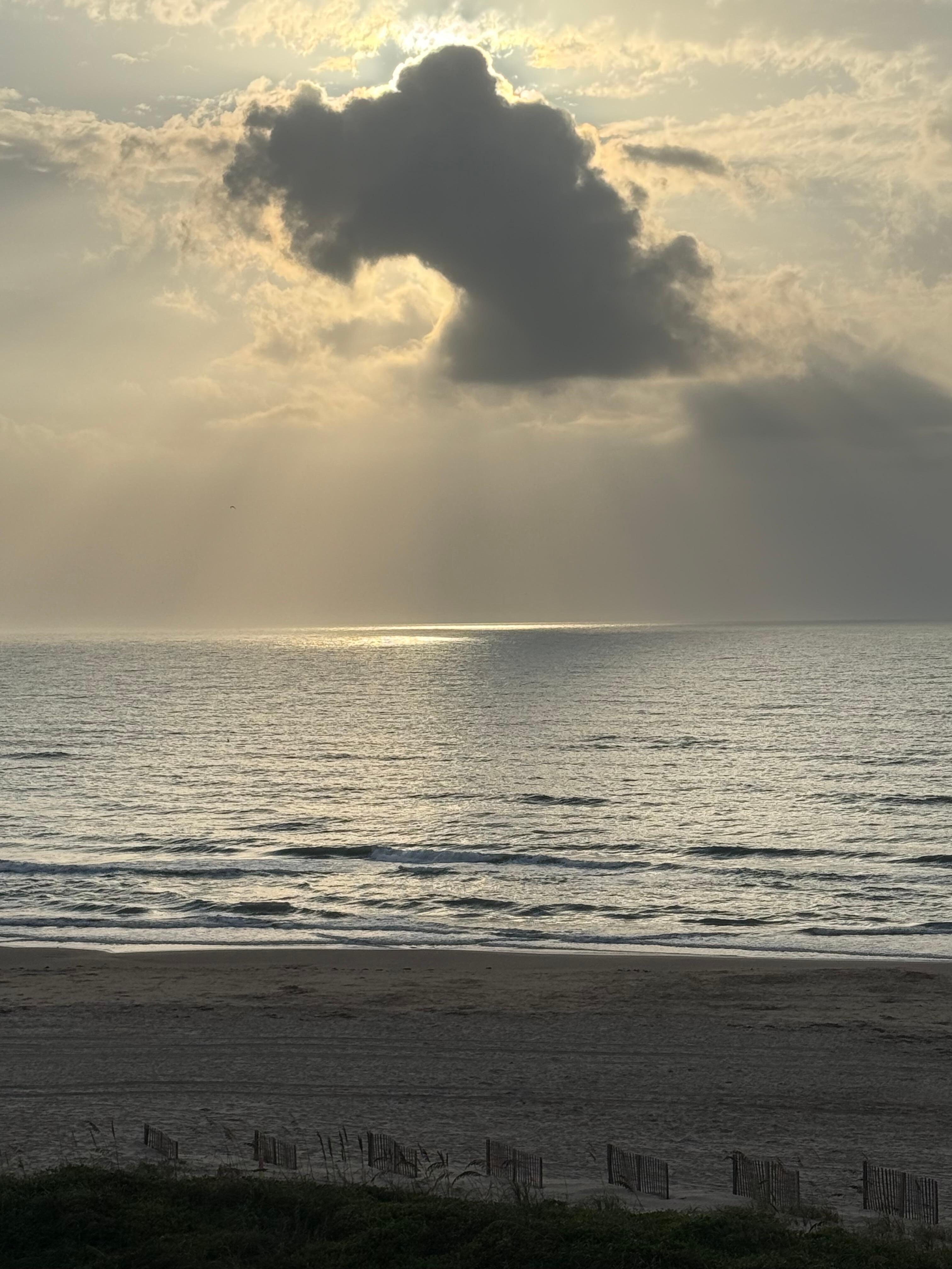 Cloudy morning sunrise.