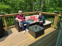 Enjoying a gorgeous summer day on the deck