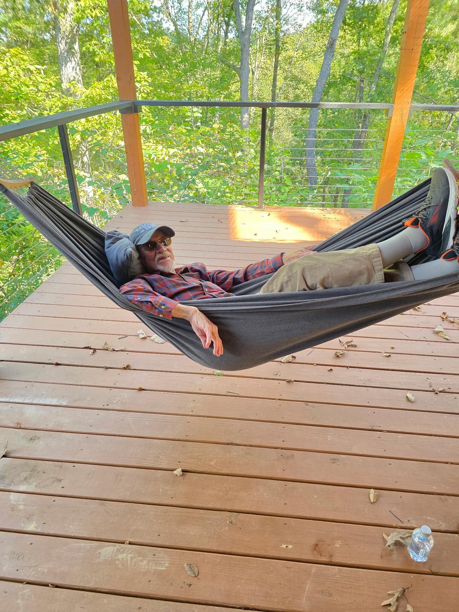 My 90-yr-old Dad ia a hammock