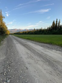 The road in front of the house.