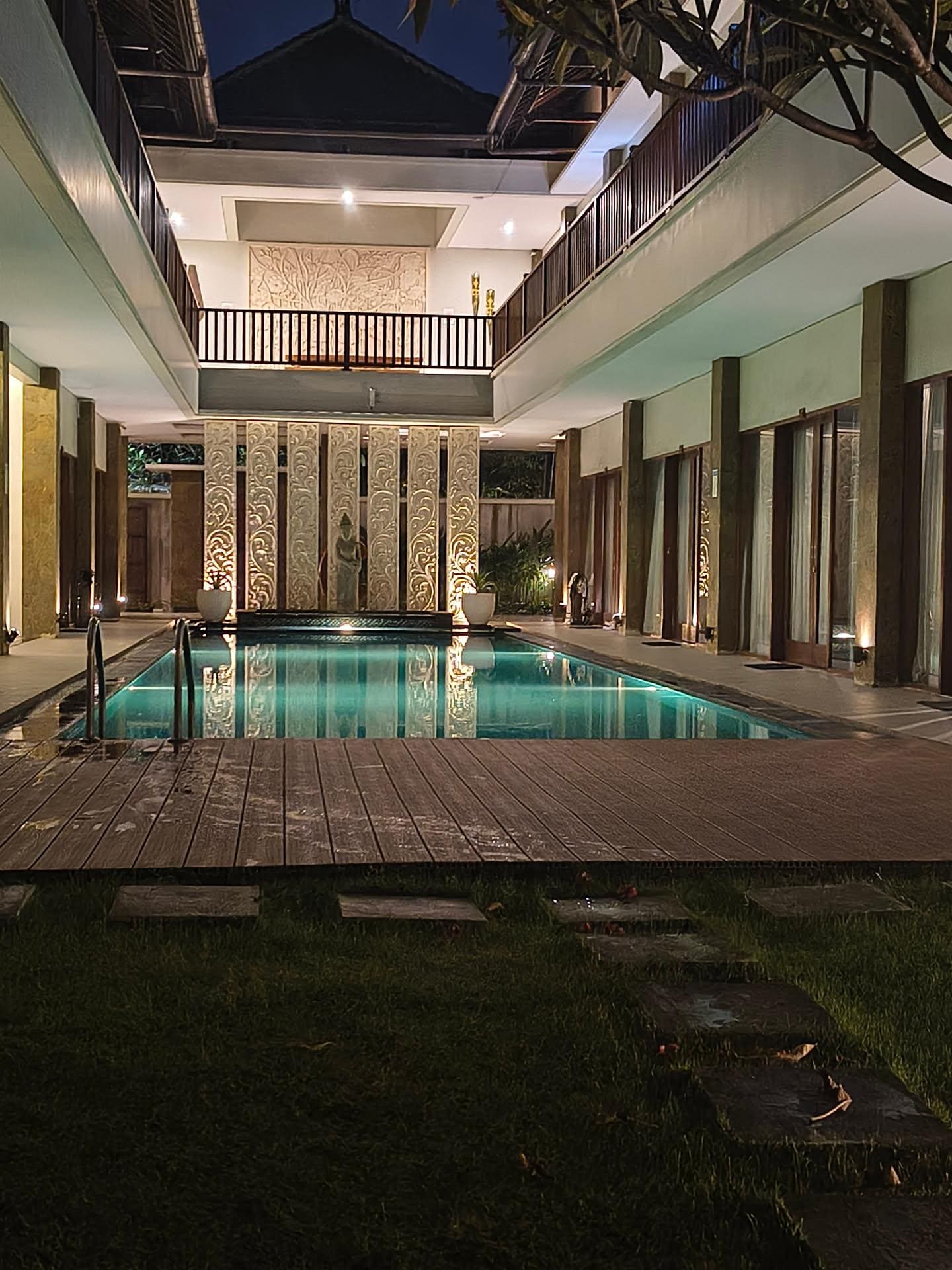 Looking from the rear of the property towards the entrance.