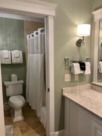 King Deluxe bathroom/shower area