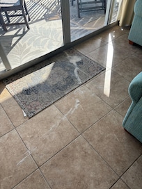 Dirt on floor at check in
