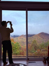 My partner taking in the views