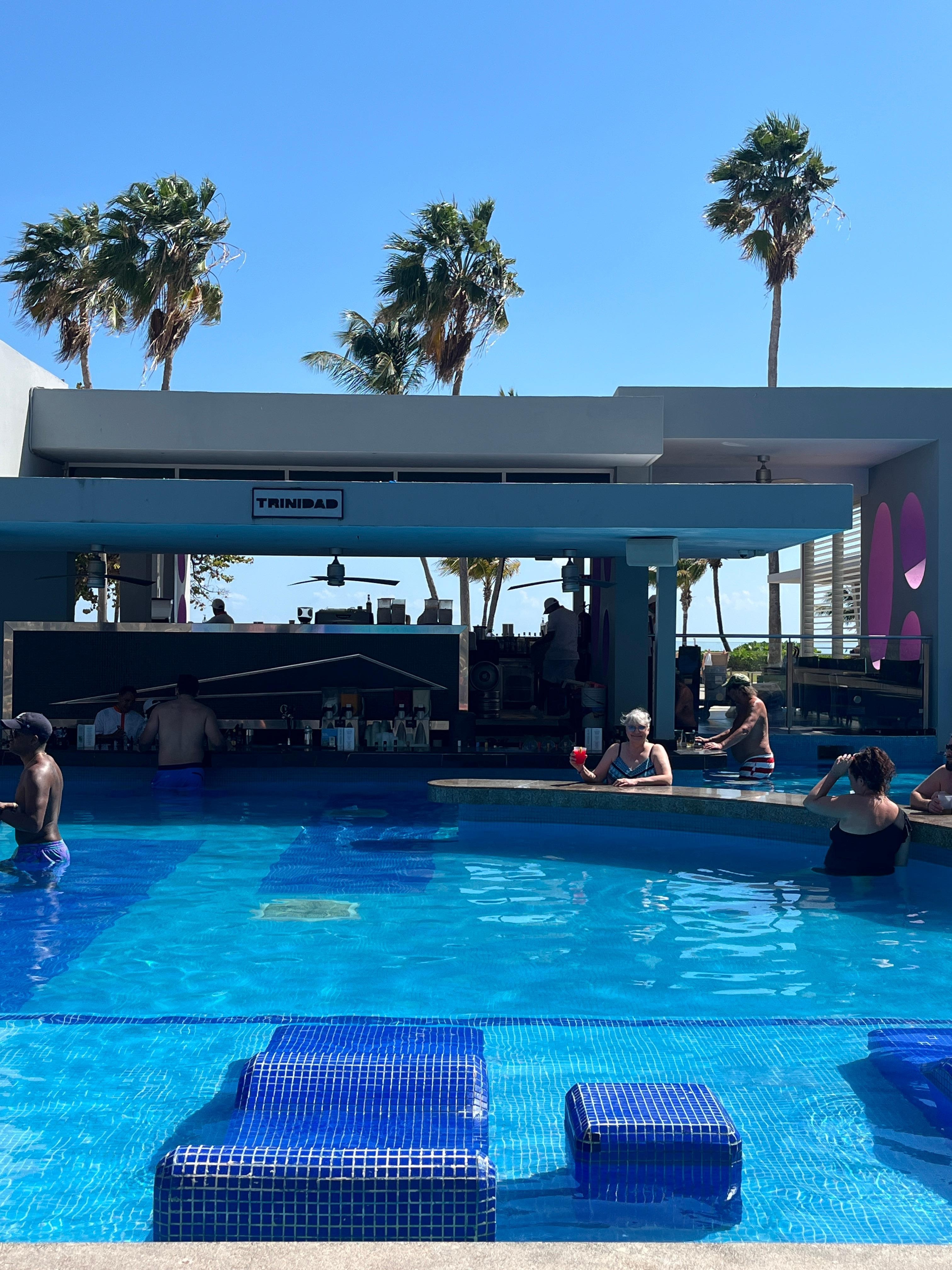 Swim up bar