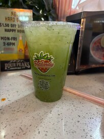 Taco shop agua fresca. Across the street