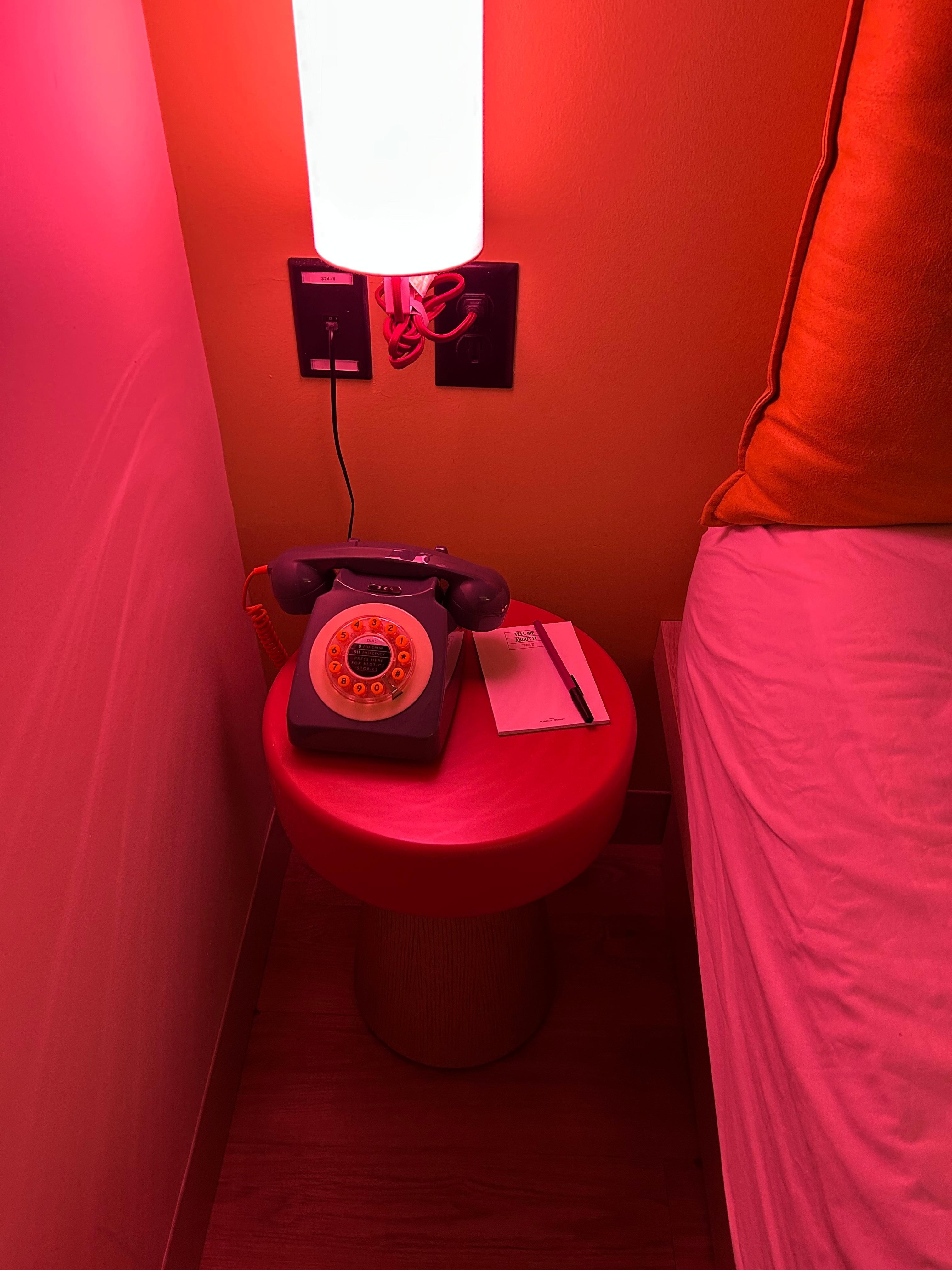 Such a cute phone in the room!