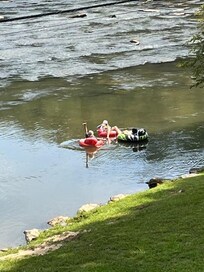 tubing down the river