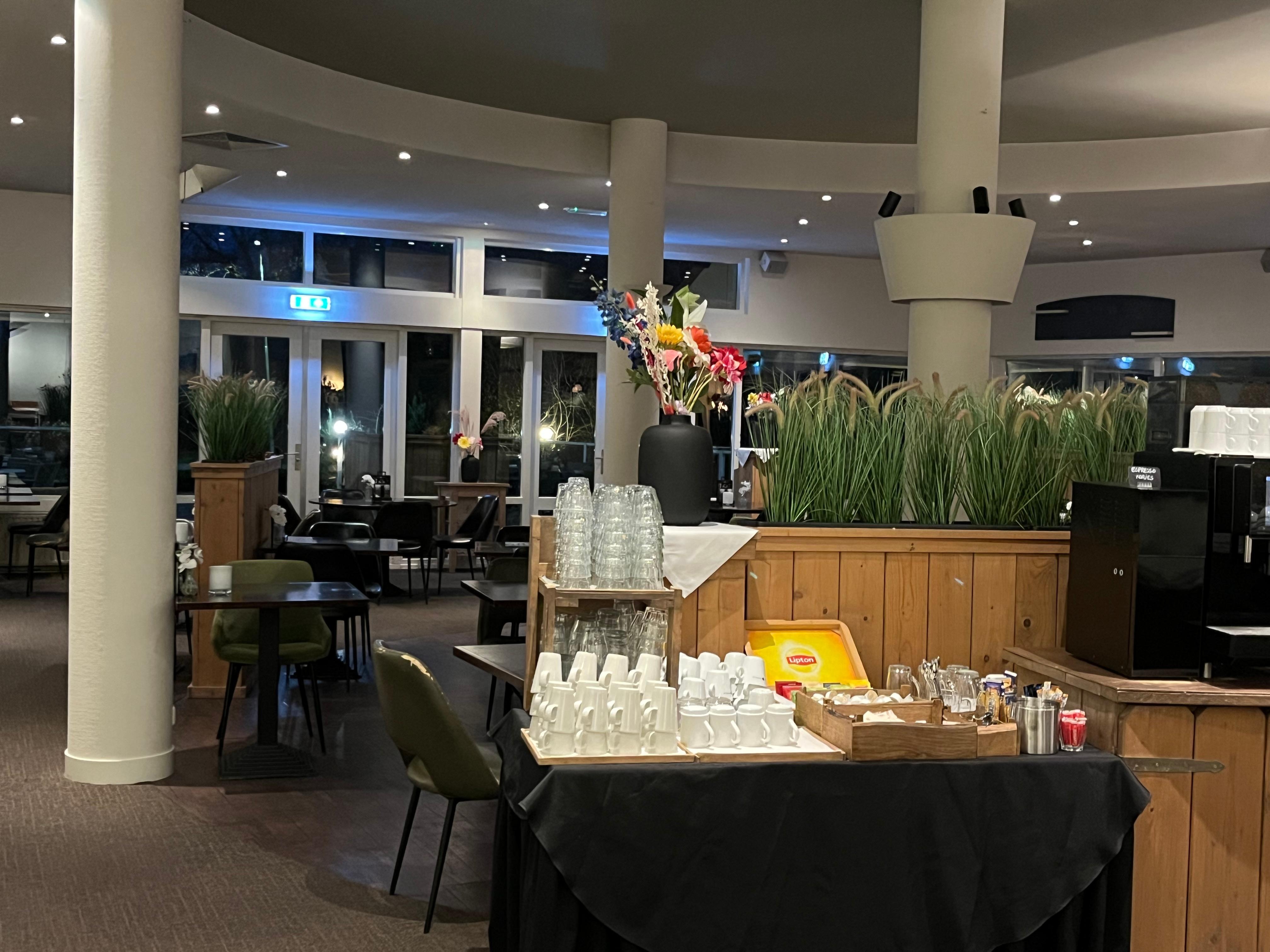 Koffiehoek in de eetzaal