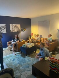 Our adult children enjoyed playing games together.