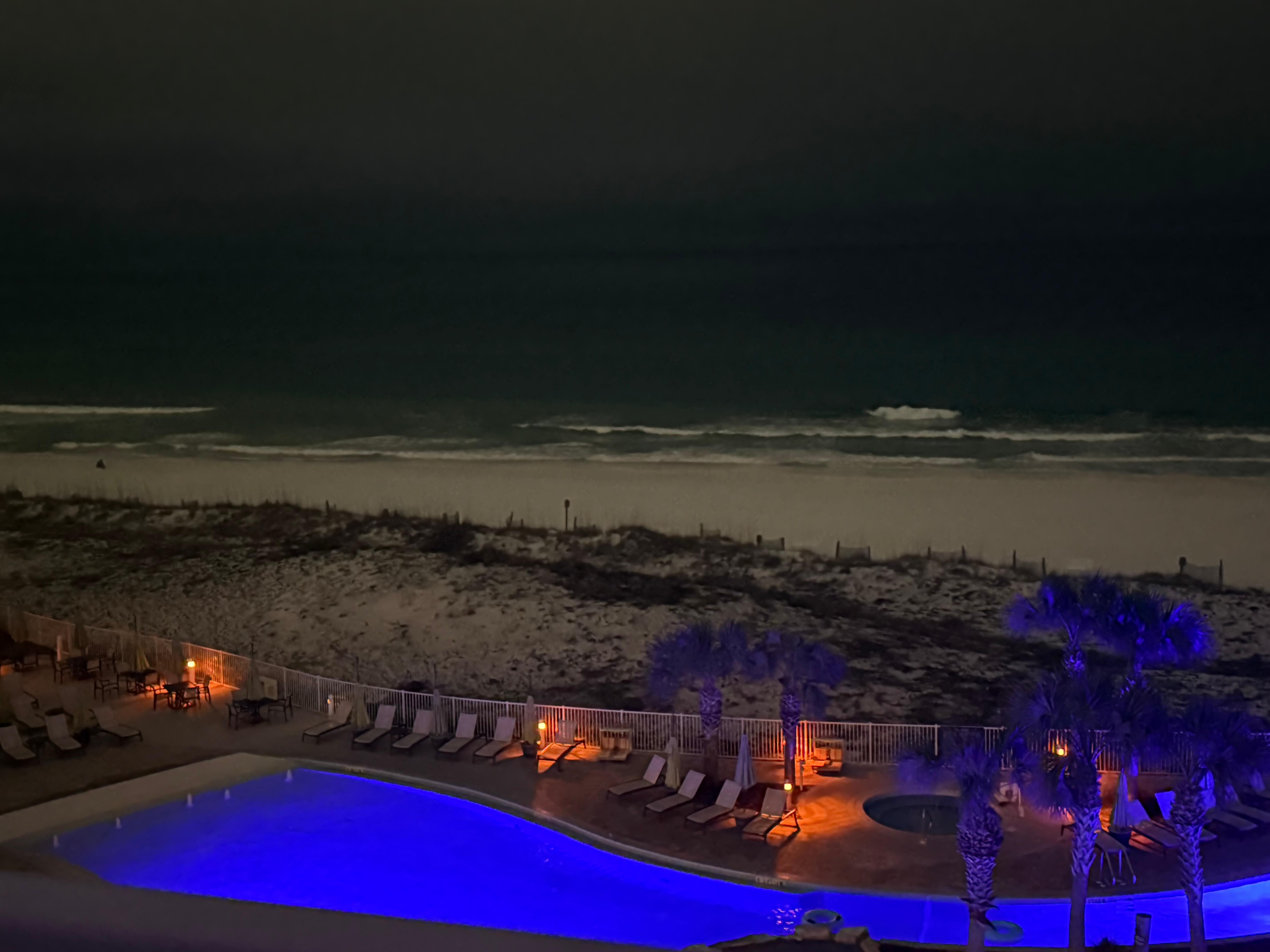 This photo was taken after dark from our balcony