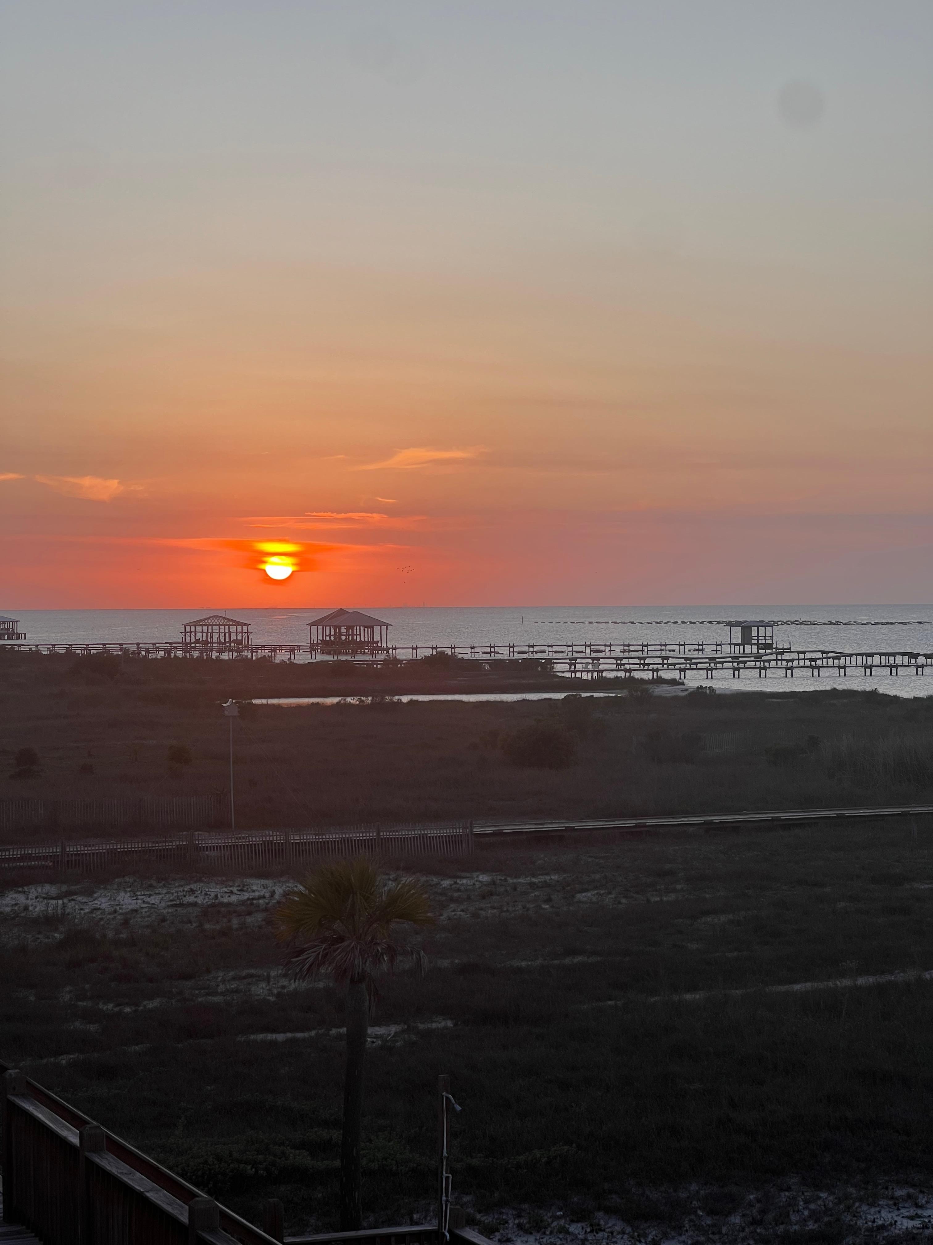 First sunset from top back deck