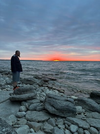 Bernie admiring the view