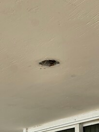 Light missing, balcony. We couldn’t sit outside after dark!