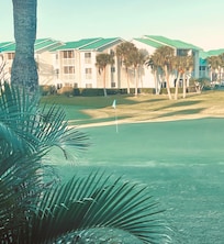 View outside the living room door.