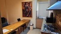 Small, but equipped kitchen area. Didn't use it much as local food is excellent.