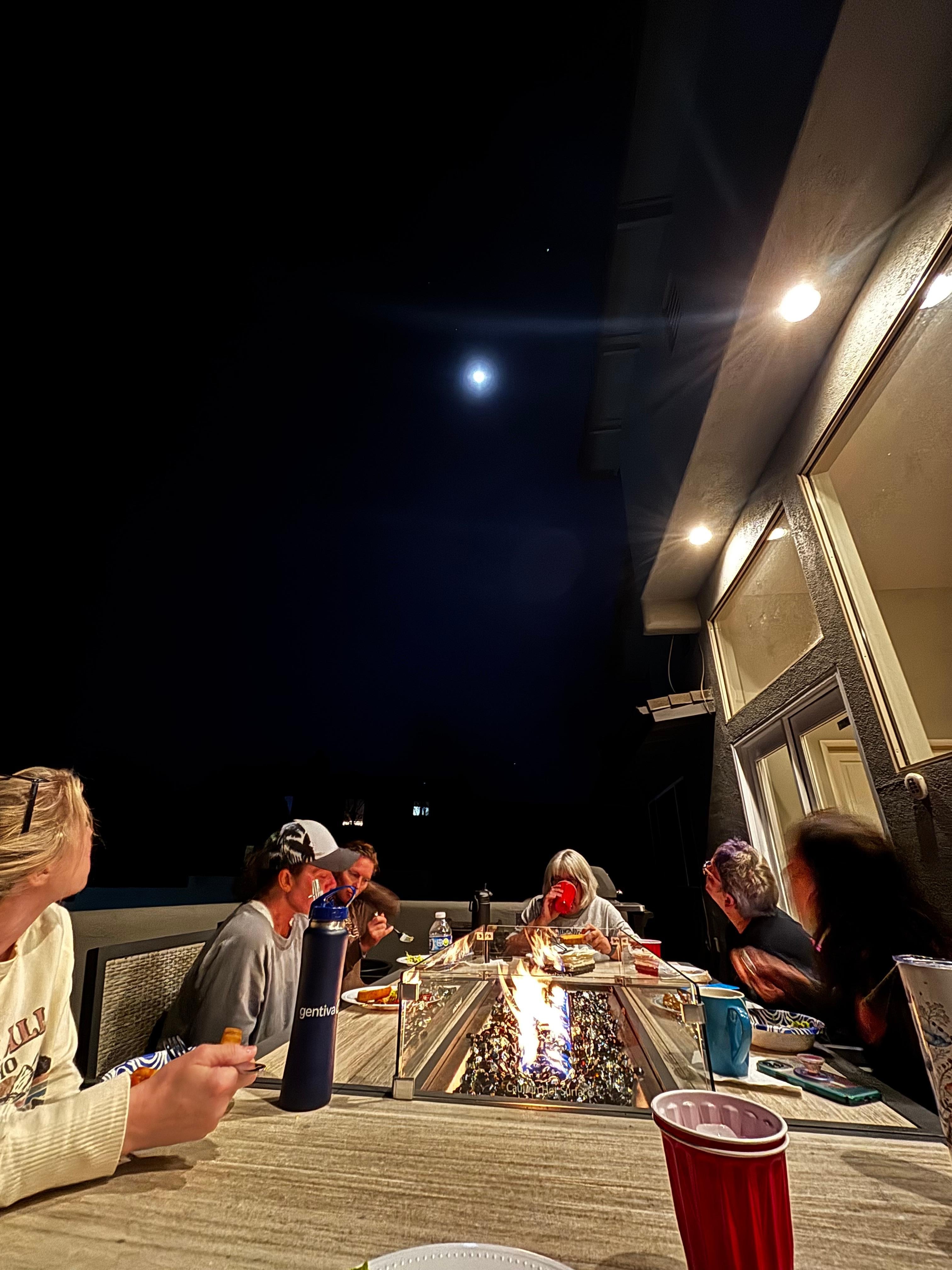 Outdoor dining with a view 