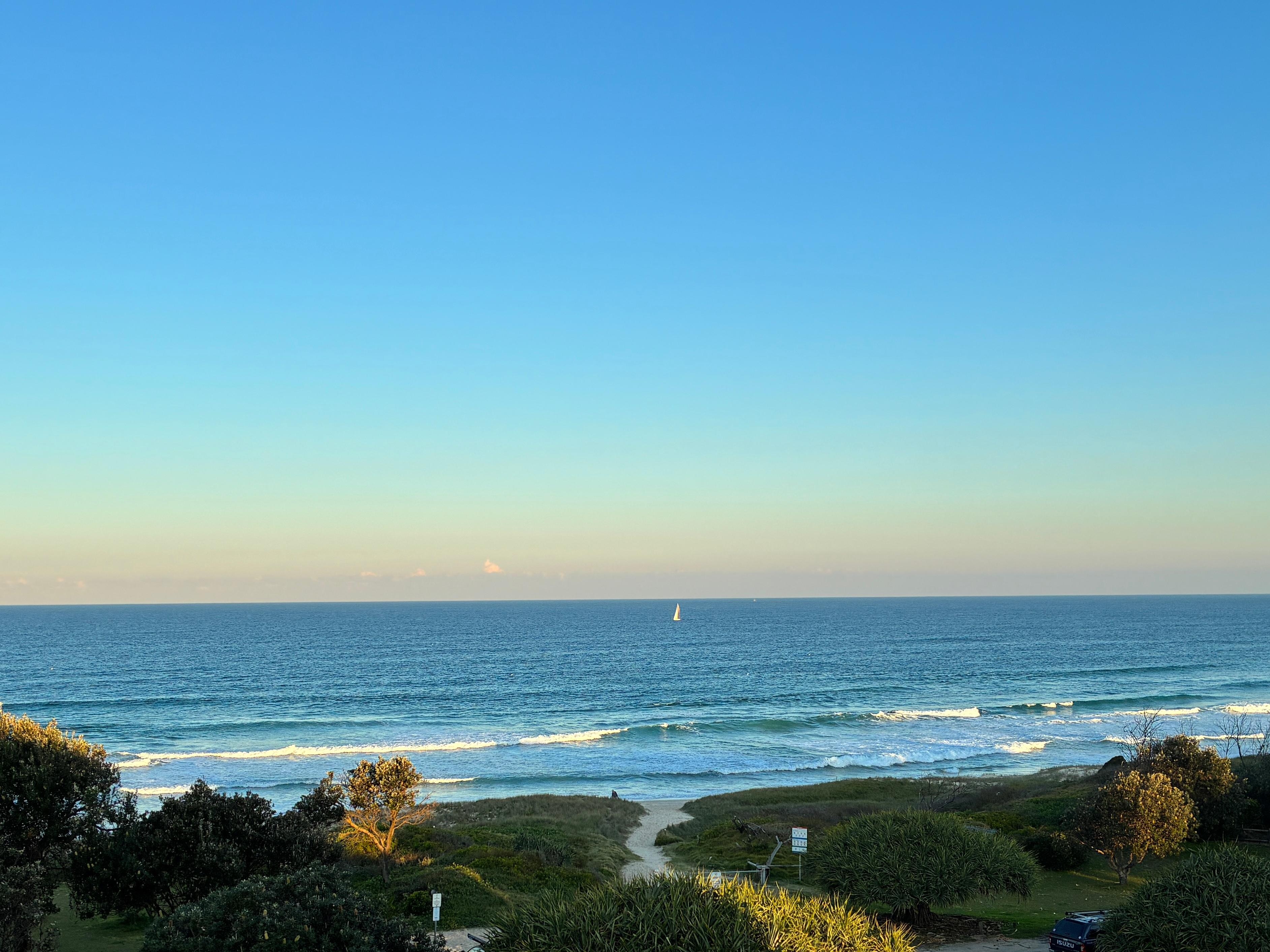 The view from the balcony. 