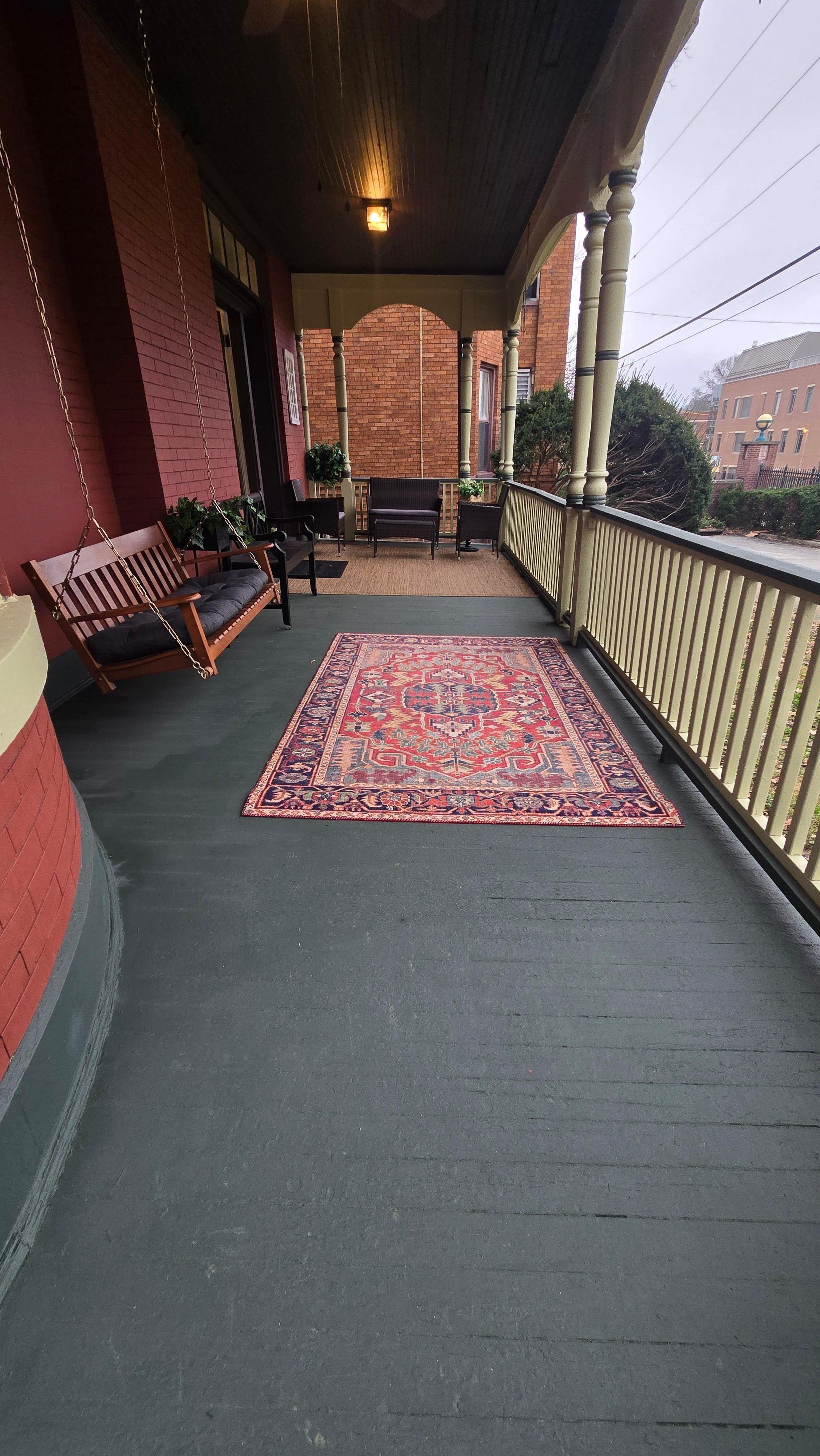 Front porch is a lovely place to sit. 