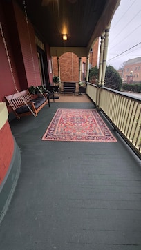 Front porch is a lovely place to sit.