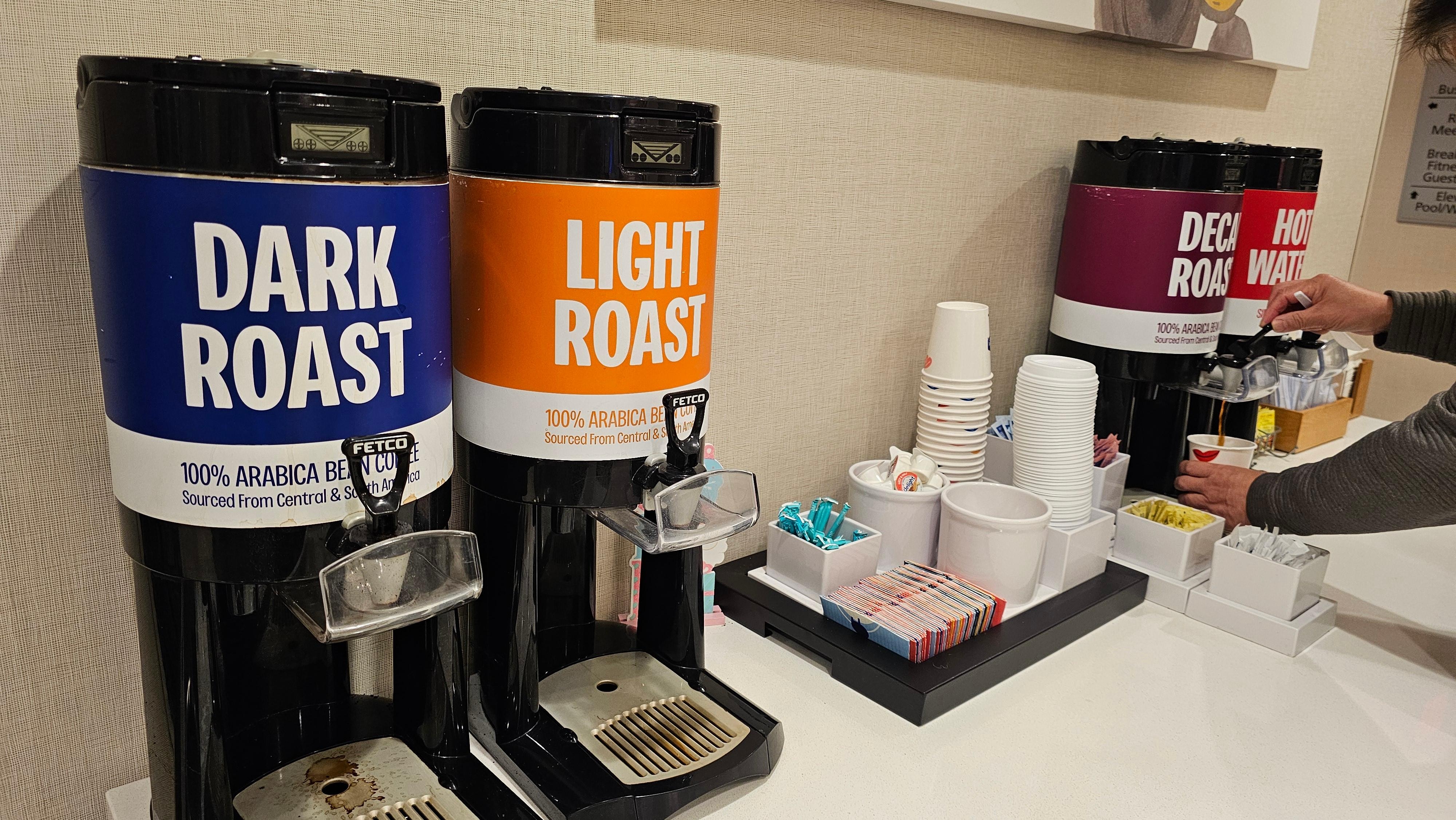 Coffee always available in the lobby