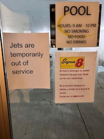 Hot tub was dirty as well, had some rust spots showing and jet were not working.