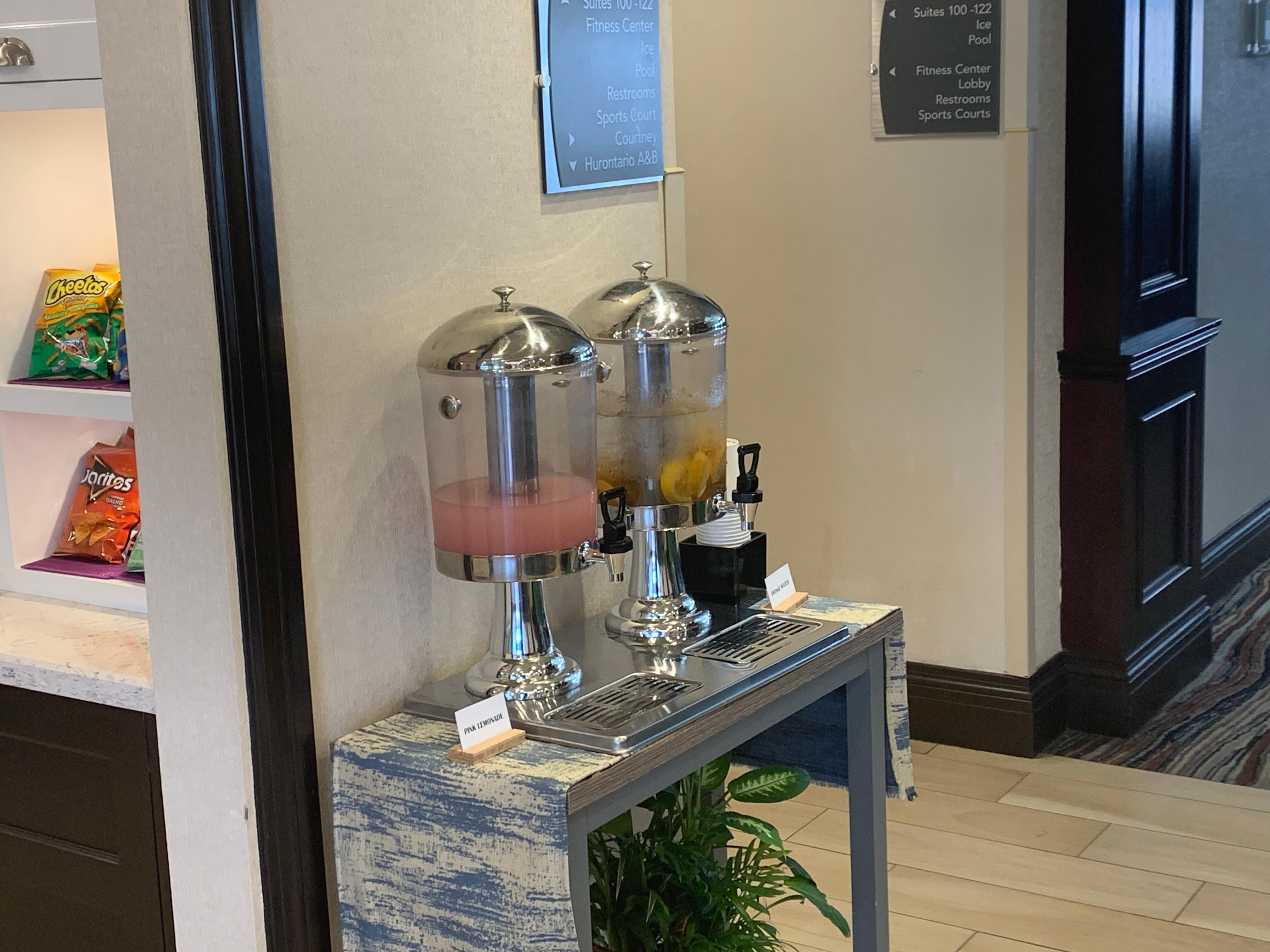 Lobby complimentary drinks