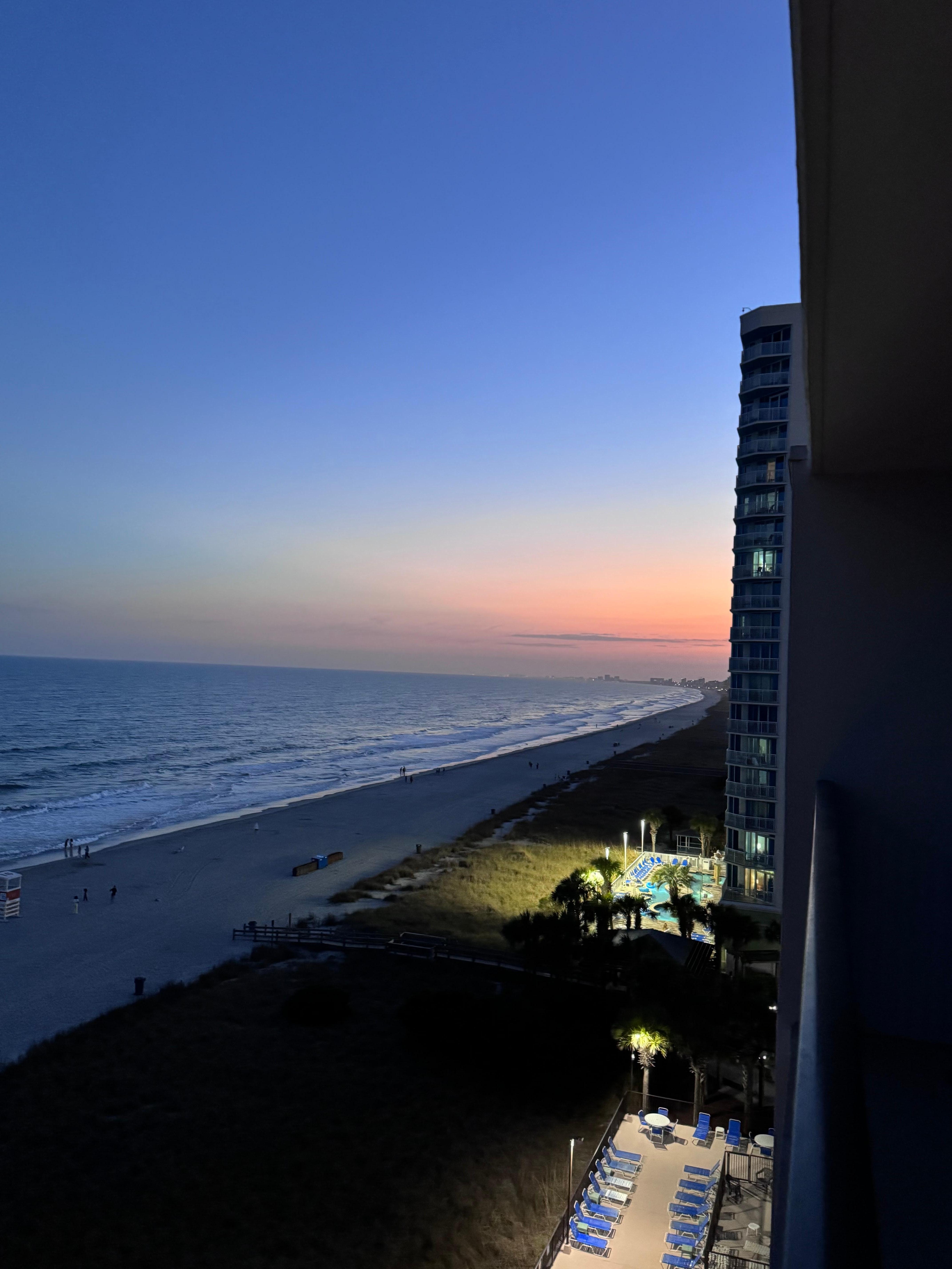 Sunset from the balcony 