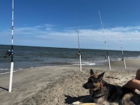Nikki helping us fish