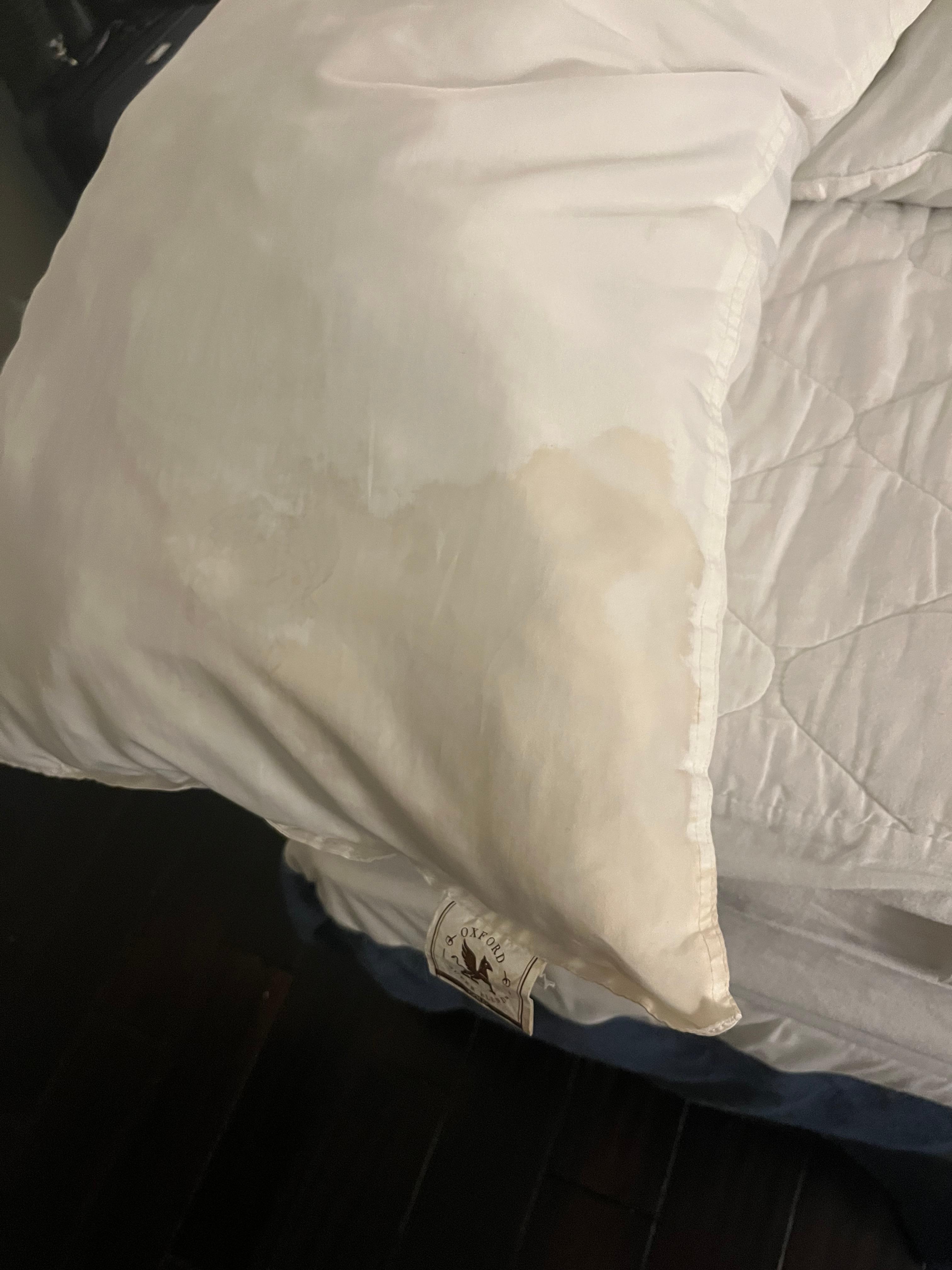 Stain on pillows 