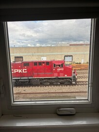 The view from the room window.