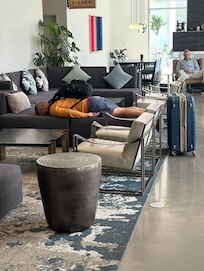 Nice lobby with comfy couches