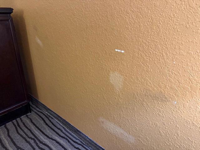 Chipped paint in walls