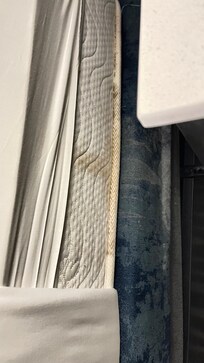 The right side of the mattress, I can even begin to imagine what is going on here. Rm 300.