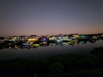 View off the balconys at night