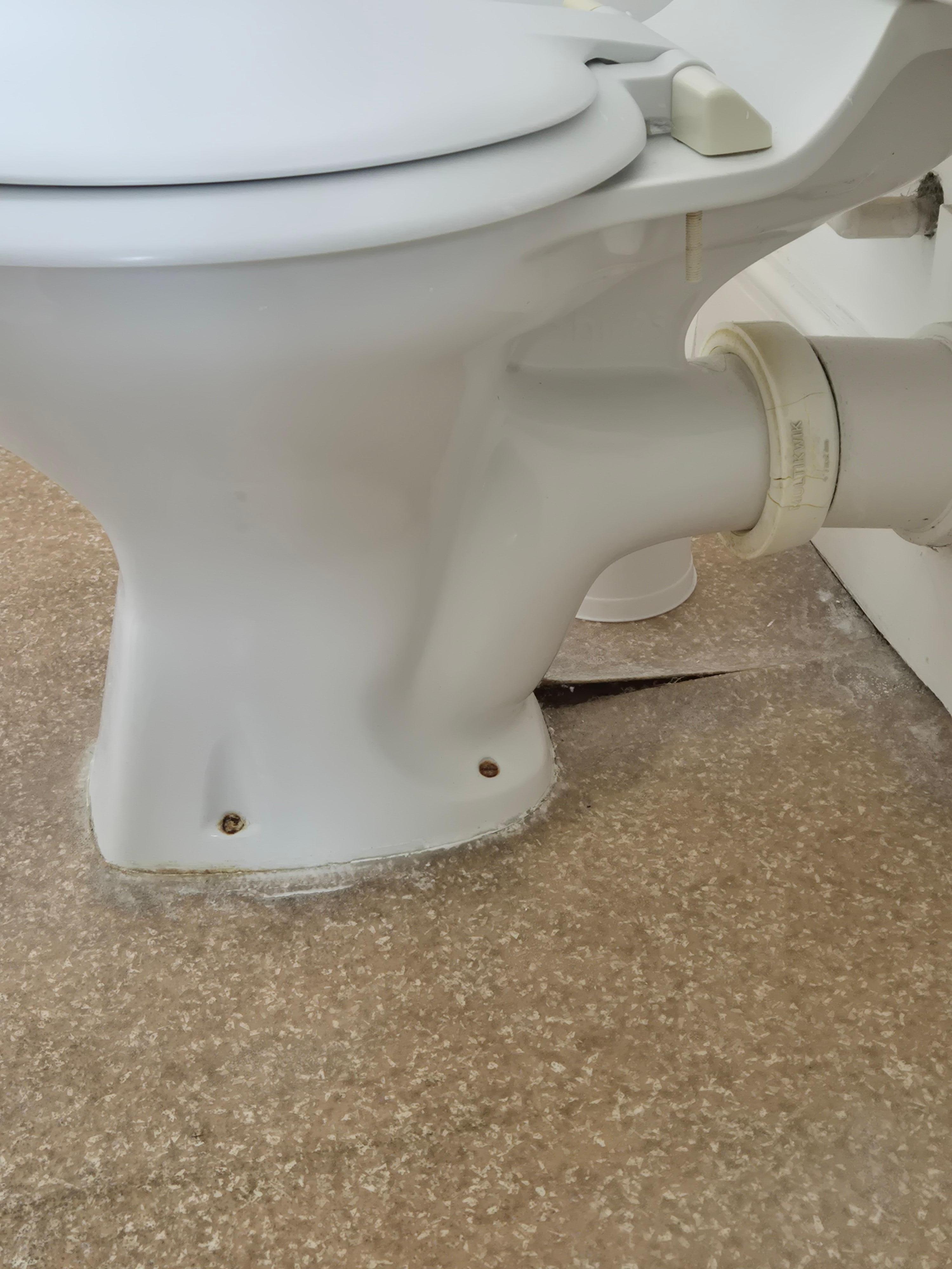 Unclean toilet area