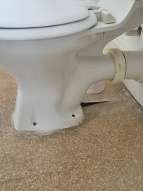 Unclean toilet area