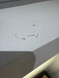 dust in bedroom, more on lamps, floor, etc.