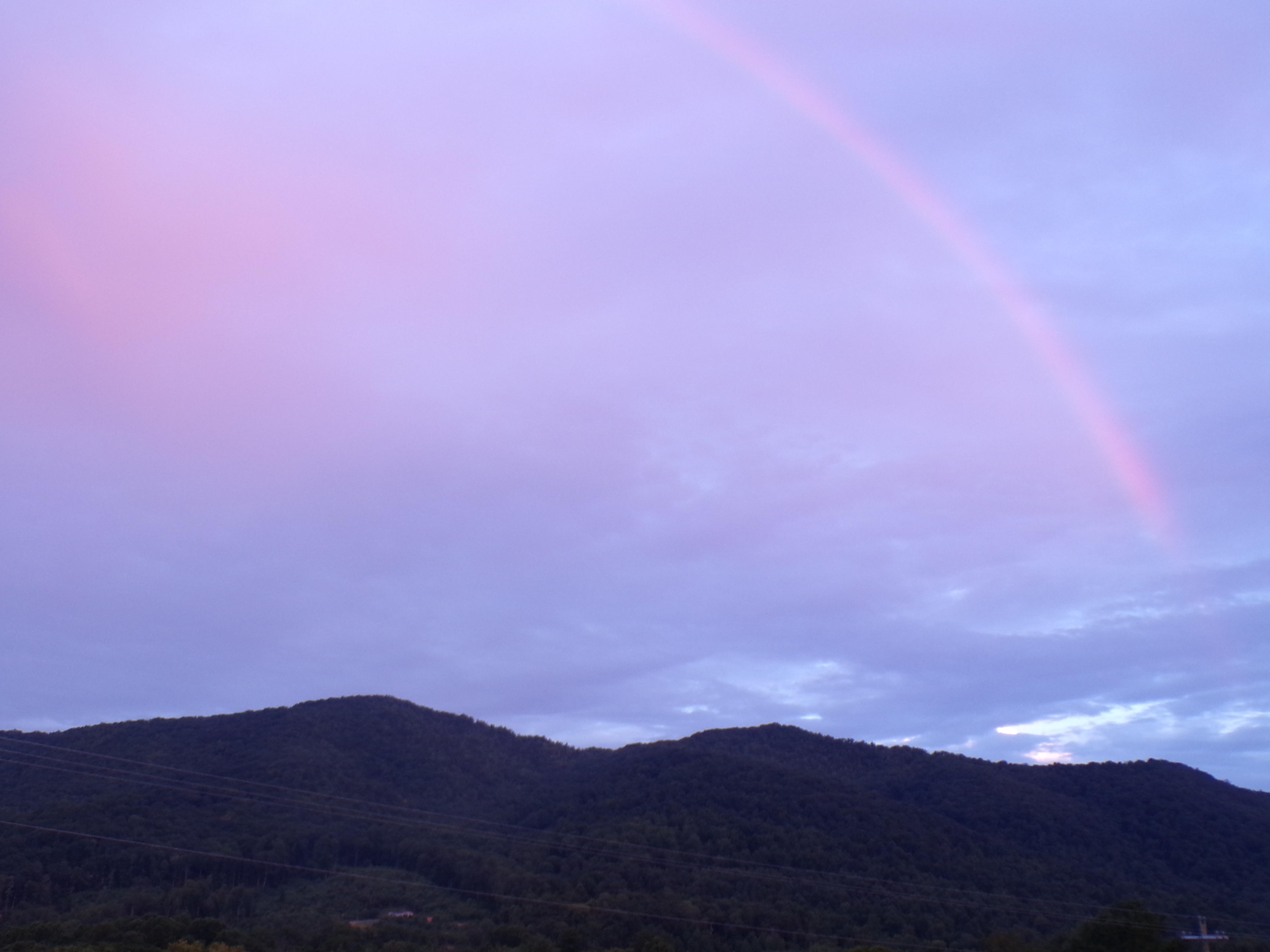 Rainbow over east mountains