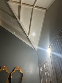 The only light in our room was above the door. No lamps.