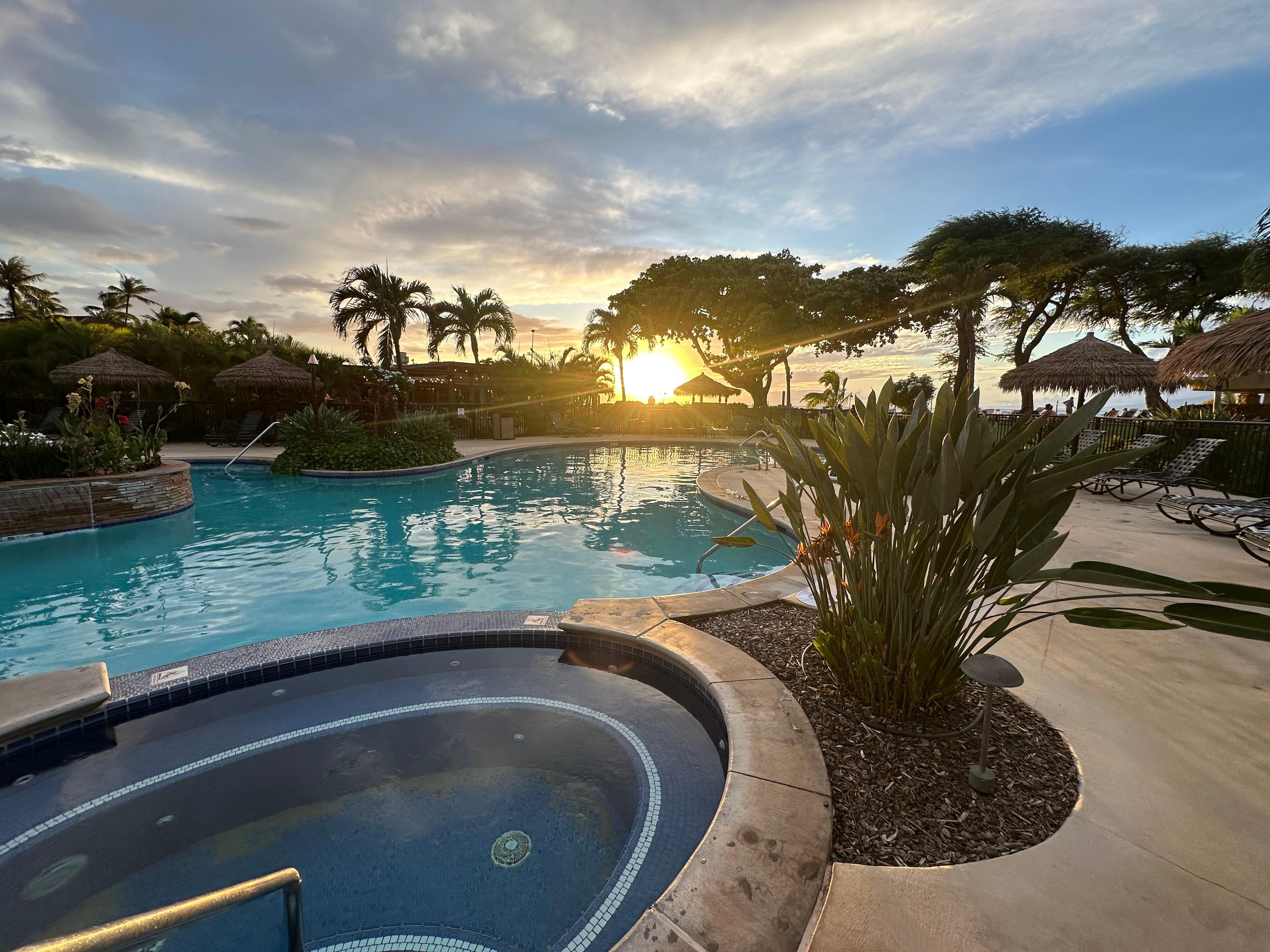 Pool and hot tub views